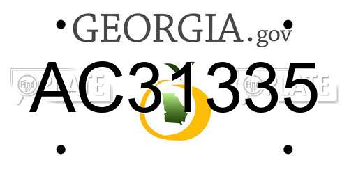 AC31335 Georgia License Plate