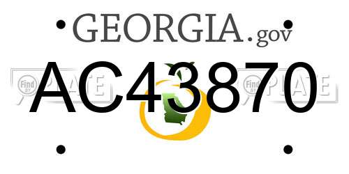 AC43870 Georgia License Plate