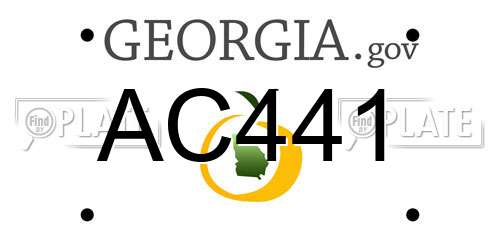 AC441 Georgia License Plate