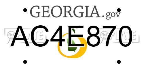 AC4E870 Georgia License Plate