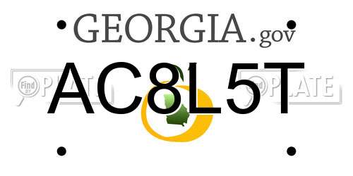 AC8L5T Georgia License Plate