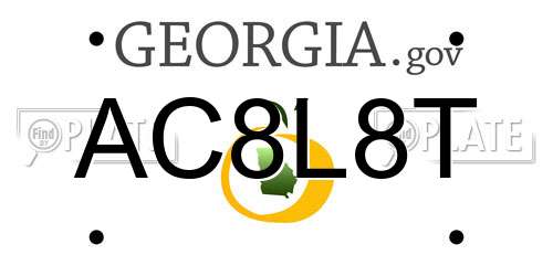 AC8L8T Georgia License Plate