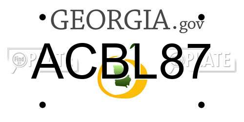 ACBL87 Georgia License Plate