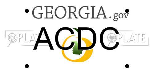 ACDC Georgia License Plate