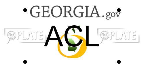 ACL Georgia License Plate