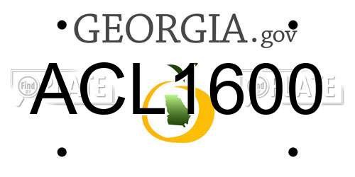 ACL1600 Georgia License Plate