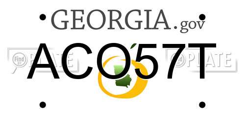 ACO57T Georgia License Plate