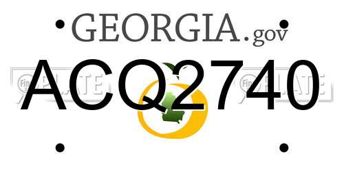 ACQ2740 Georgia License Plate