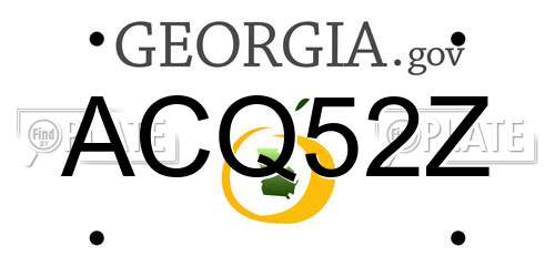 ACQ52Z Georgia License Plate