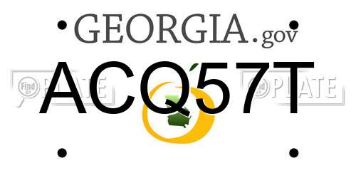 ACQ57T Georgia License Plate