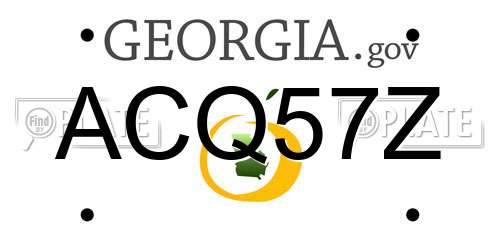 ACQ57Z Georgia License Plate
