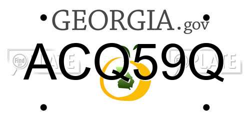 ACQ59Q Georgia License Plate