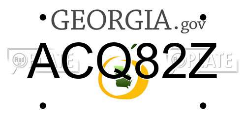 ACQ82Z Georgia License Plate