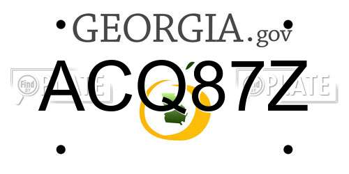 ACQ87Z Georgia License Plate