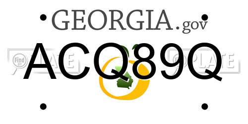 ACQ89Q Georgia License Plate