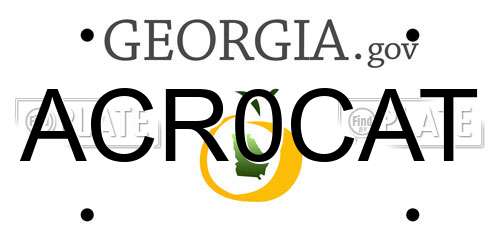 ACR0CAT Georgia License Plate