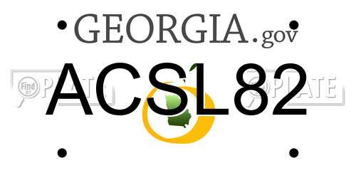 ACSL82 Georgia License Plate