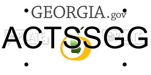 ACTSSGG Georgia License Plate