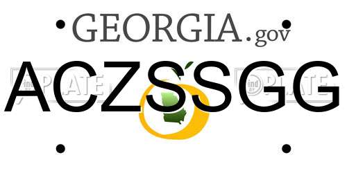 ACZSSGG Georgia License Plate