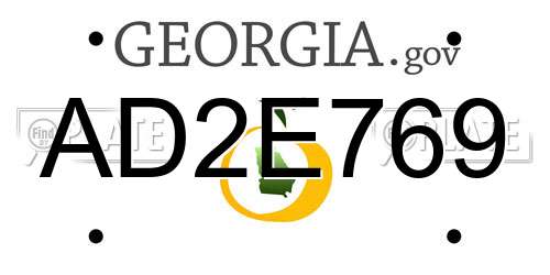 AD2E769 Georgia License Plate