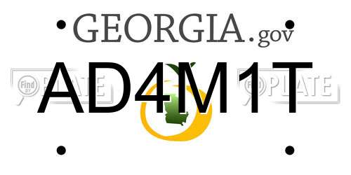 AD4M1T Georgia License Plate
