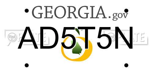 AD5T5N Georgia License Plate