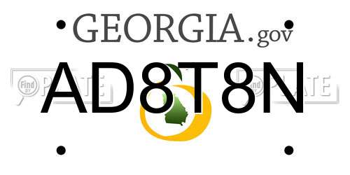 AD8T8N Georgia License Plate