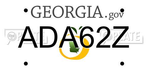 ADA62Z Georgia License Plate
