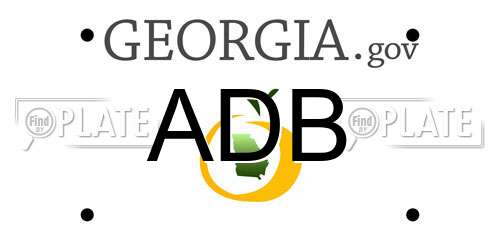 ADB Georgia License Plate