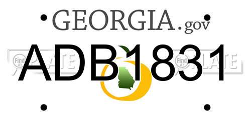 ADB1831 Georgia License Plate