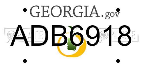 ADB6918 Georgia License Plate