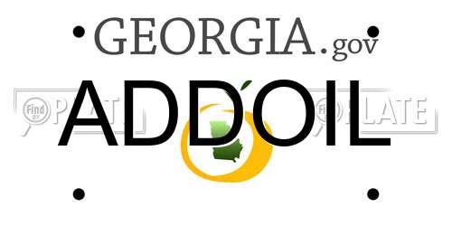 ADDOIL Georgia License Plate