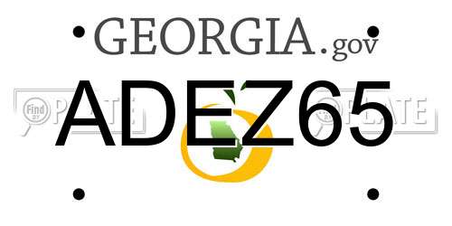 ADEZ65 Georgia License Plate