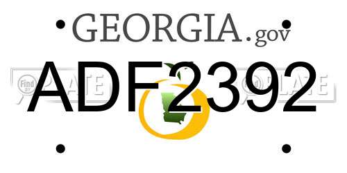 ADF2392 Georgia License Plate