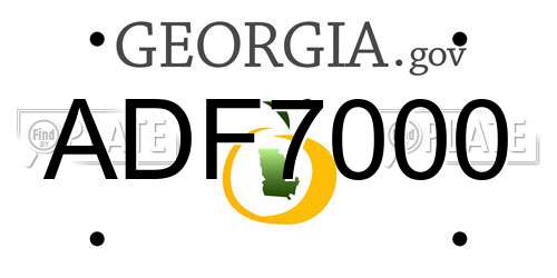 ADF7000 Georgia License Plate