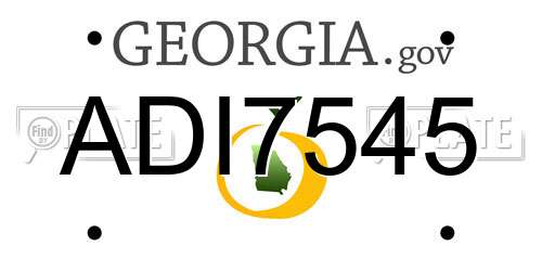 ADI7545 Georgia License Plate