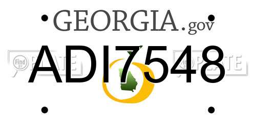 ADI7548 Georgia License Plate