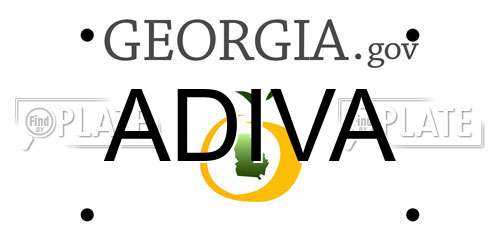 ADIVA Georgia License Plate
