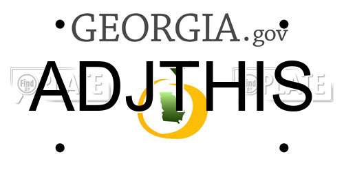 ADJTHIS Georgia License Plate