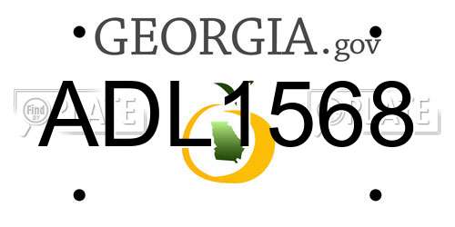 ADL1568 Georgia License Plate
