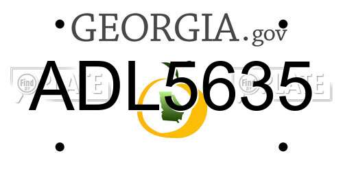 ADL5635 Georgia License Plate