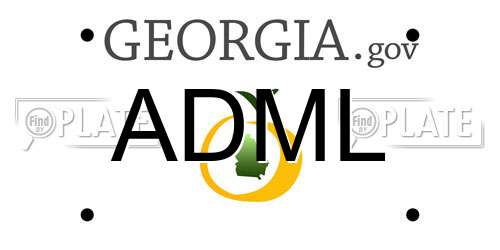 ADML Georgia License Plate
