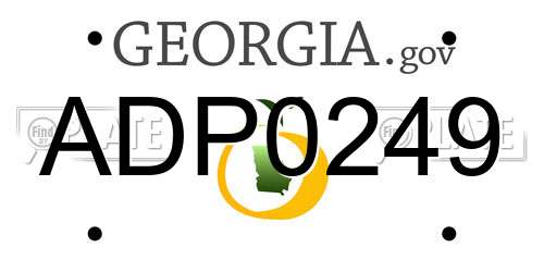 ADP0249 Georgia License Plate