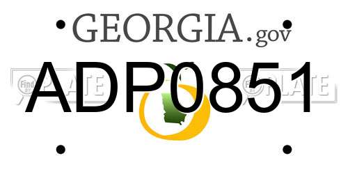 ADP0851 Georgia License Plate
