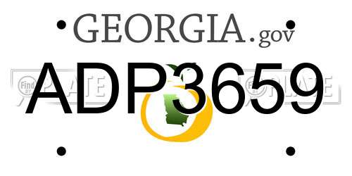 ADP3659 Georgia License Plate