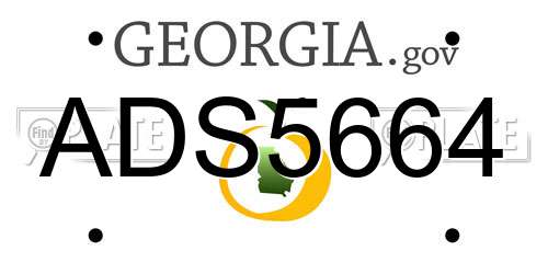 ADS5664 Georgia License Plate