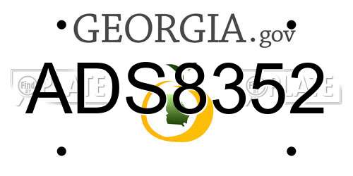 ADS8352 Georgia License Plate