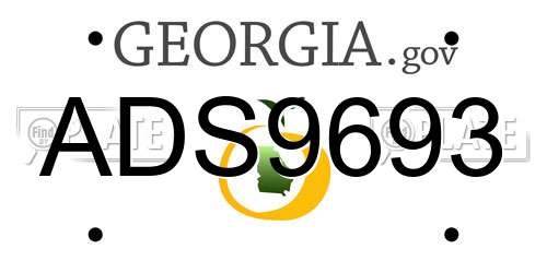 ADS9693 Georgia License Plate