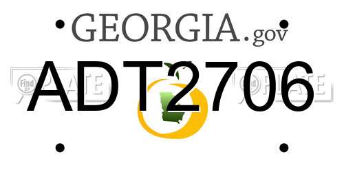 ADT2706 Georgia License Plate