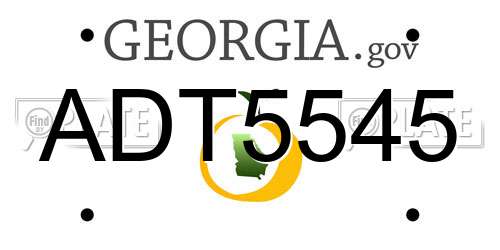 ADT5545 Georgia License Plate